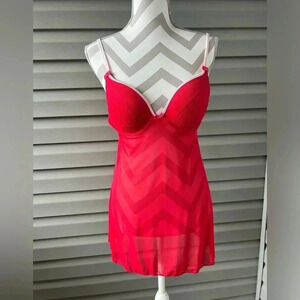 Women’s Jessica Simpson Red Sheer Nighty Sz M